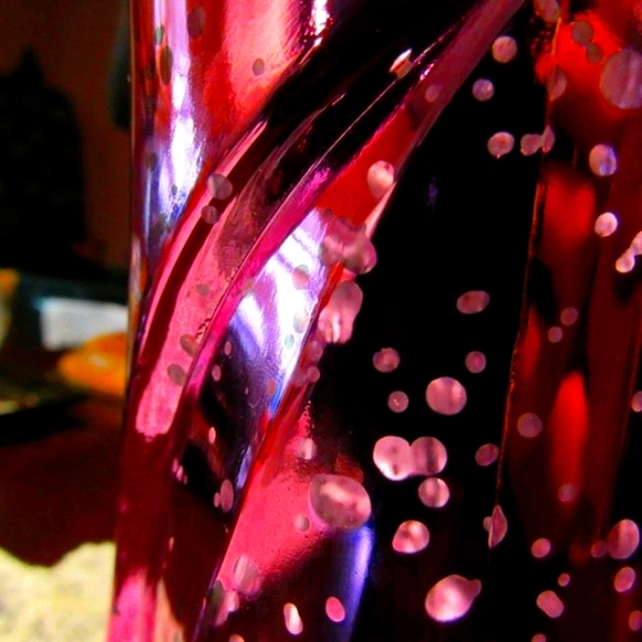 💗Sensational Vintage Art Deco Nouveau Style Tulip Pink & Silver Iridescent Vase - Picture 15 of 16